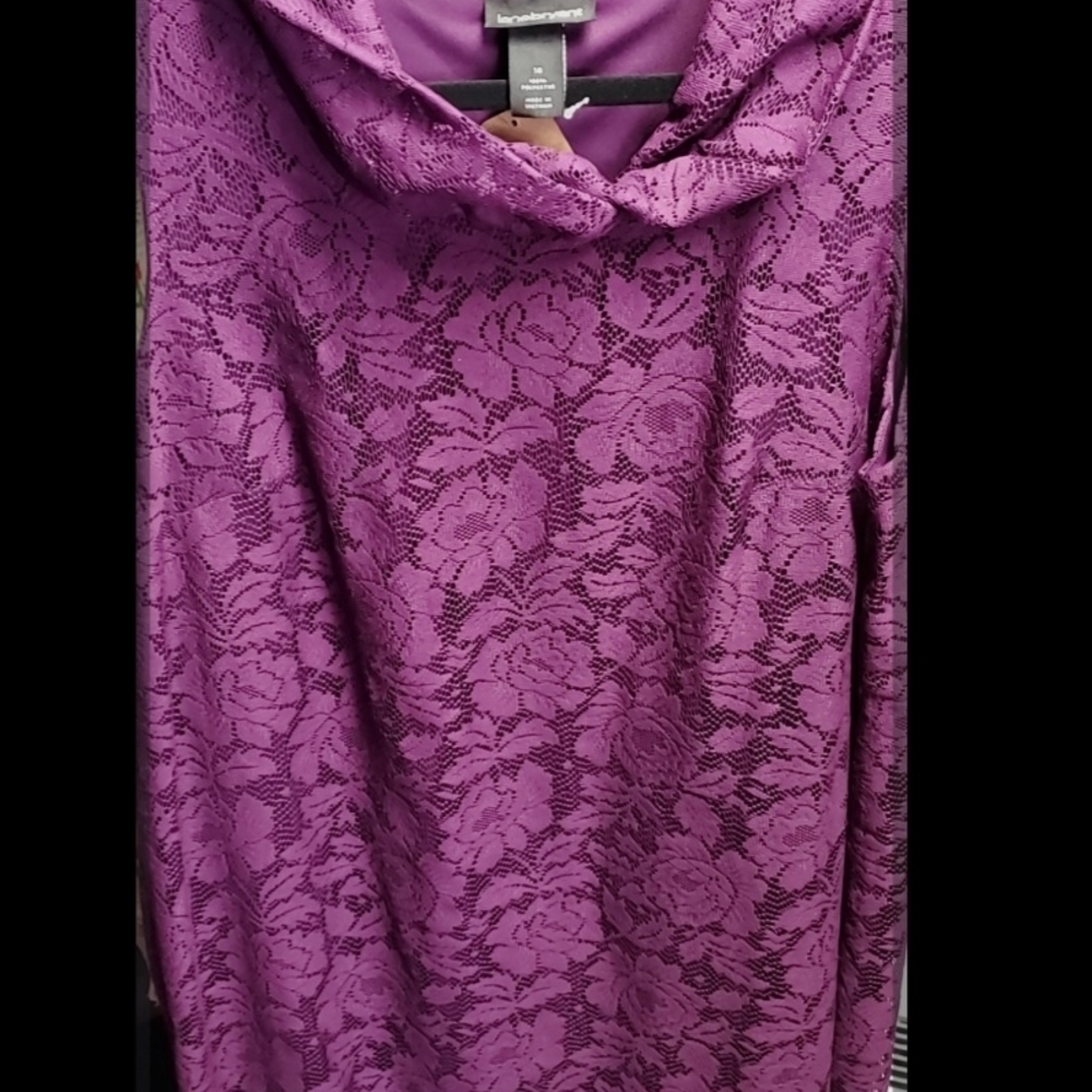 Lane Bryant Deep Purple Lace Top
